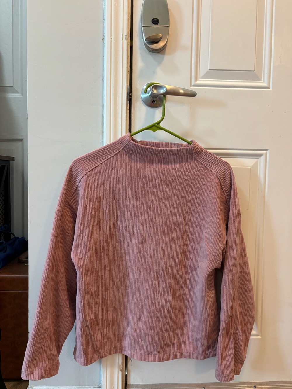 Madewell Dusty Rose Ribbed Crewneck Sweater